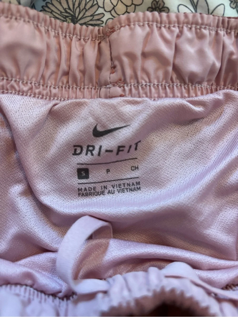 Nike Women's Rust Athletic Shorts with Light Pink Trim